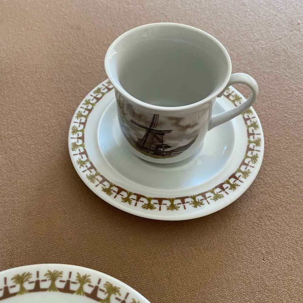 Schwarrenhammer Porzellan German Demitasse Saucer and matching cups